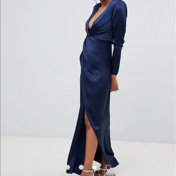 ASOS EDITION split side plunge maxi - Picture 4 of 6